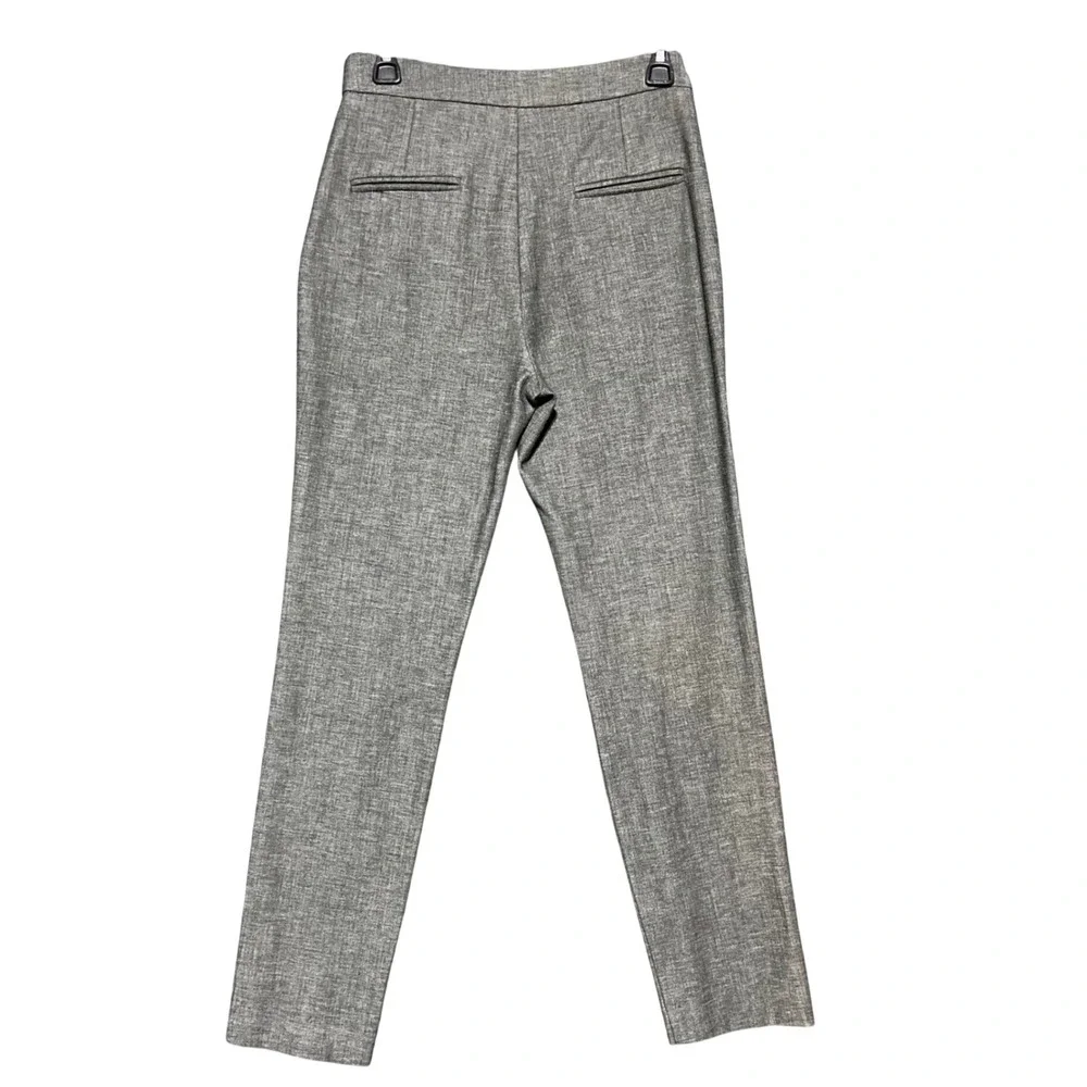 Mango Suit Women's Size 6 Grey High Waisted Side‎ Zip Tapered Dress Career Pants